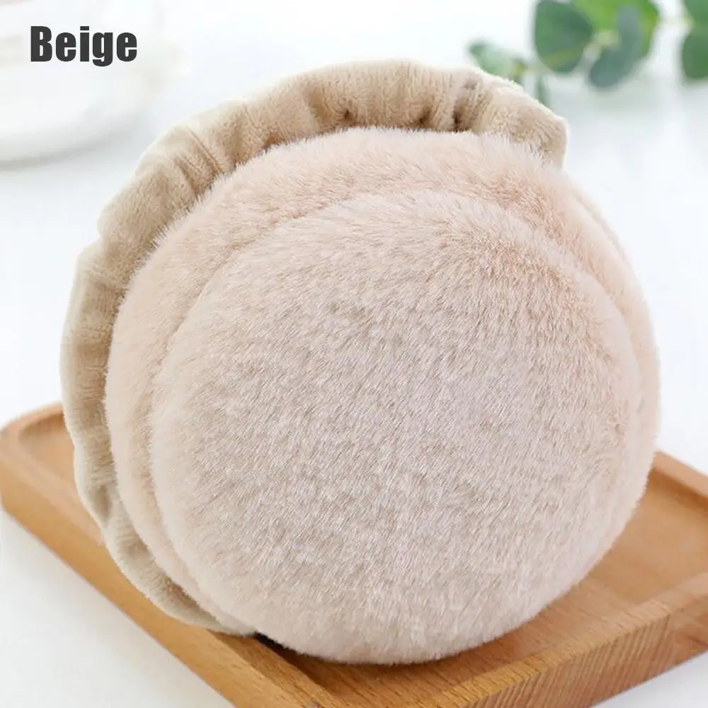 TypeA-Beige Модные женские складные теплые зимние наушники женские милые плюшевые наушники для девочек повязка на голову круглые наушники - Цвет: TypeA-Beige