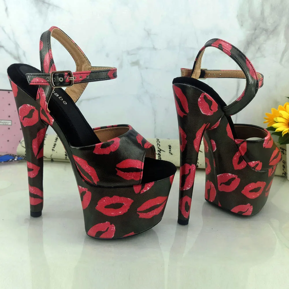 

Leecabe 17cm/7inch mouthKiss Heels fancy pole dance lady shoe high heel platform pole dance shoes