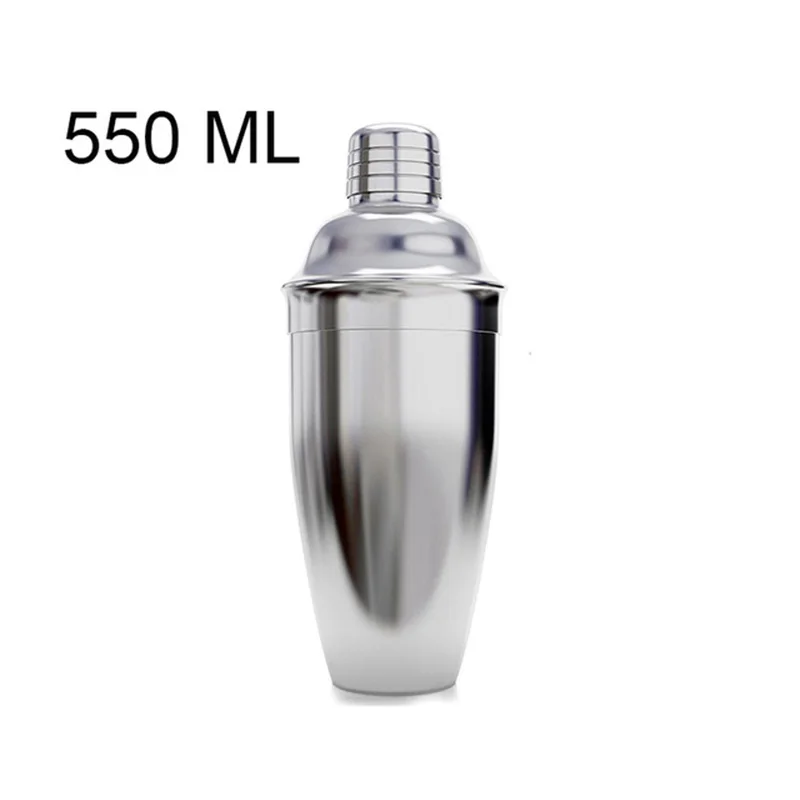 550ML Шейкер для коктейлей 550 мл/750 мл из нержавеющей стали, винный мартини, Бостонский шейкер, миксер для бара, вечерние инструменты бармена, аксессуары для бара - Цвет: 550ML