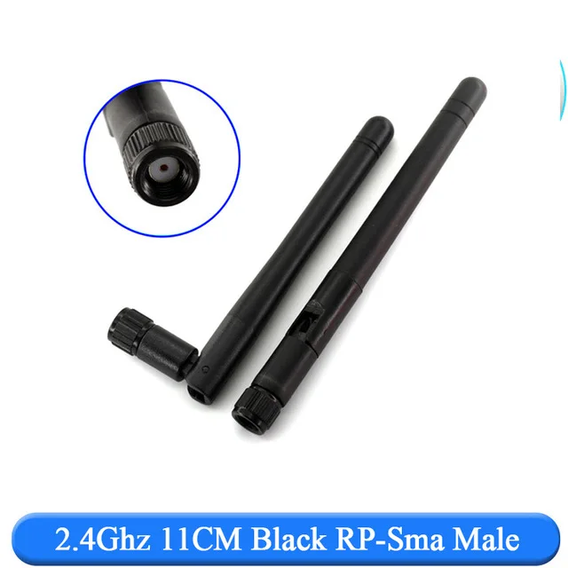 2 uds 4 ГГц 3dbi antena WIFI 4G RP SMA macho универсальные antenas amplificador маршрутизатор WLAN Antenne de 2400 2500