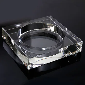 

Crystal Glass Ashtray Office Creative European Style Large Size Home Living Room Transparent Customizable fang zhi Ashtray