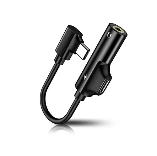 Olhveitra 2 в 1 type C 3,5 мм адаптер для наушников для huawei samsung Xiaomi Oneplus USBC аудио 3,5 разъём разветвитель для зарядки наушников - Цвет: Черный