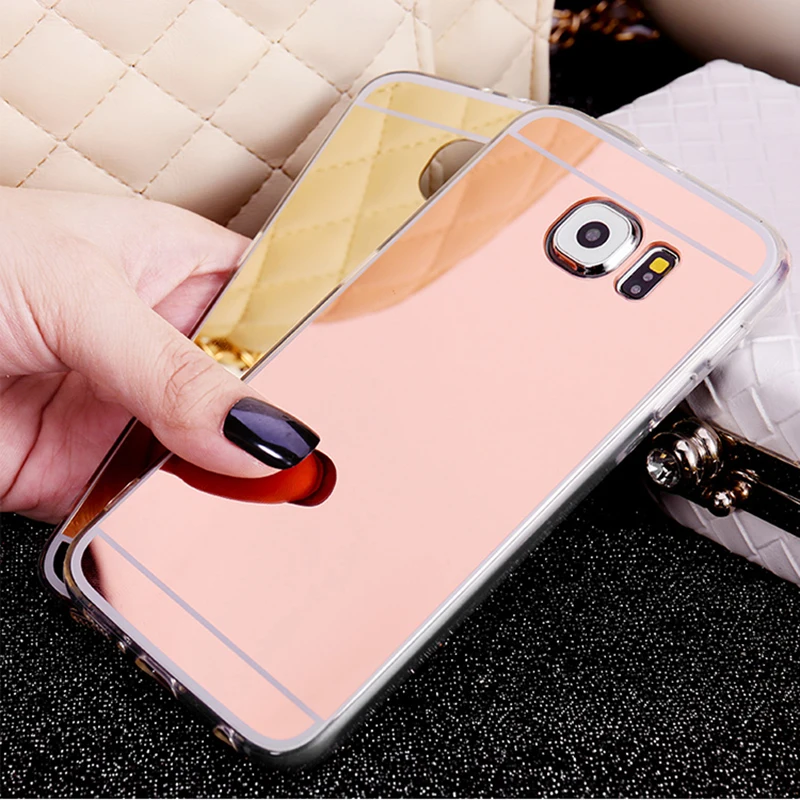 Роскошный блестящий зеркальный мягкий чехол для Samsung Galaxy A10 A20 A30 A40 A40S A50 A70 M10 M20 M30