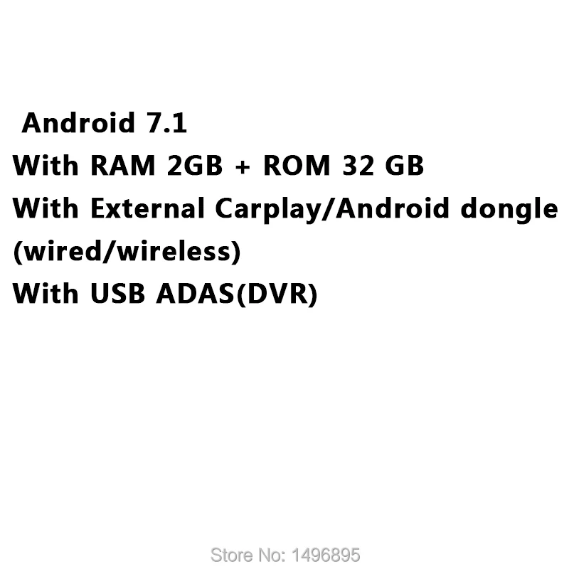 Android 7,1 видео интерфейс gps навигационная коробка для Ford Escape Focus Kuga Edge Explorer поддержка ADAS, Carplay dongle - Размер экрана, дюймов: 2g adas external CP