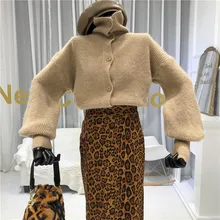 ^^Best Offers Turtleneck Women's Knitted Cardigans Warm Women's Sweaters with Long Sleeves Korean Fashion Single Breasted High Street ^^Best Offers Turtleneck Women's Knitted Cardigans Warm Women's Sweaters with Long Sleeves Korean Fashion Single Breasted High Street
