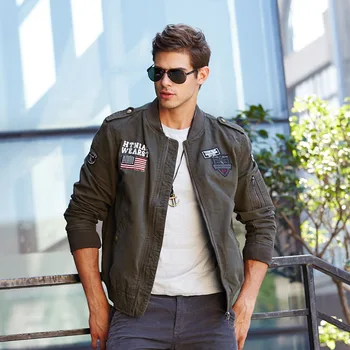 

Autumn Winter Military Jacket Mens Jackets And Coats Cotton denim jacket Streetwear Baseball Bomber Jacket Veste Homme zoeva