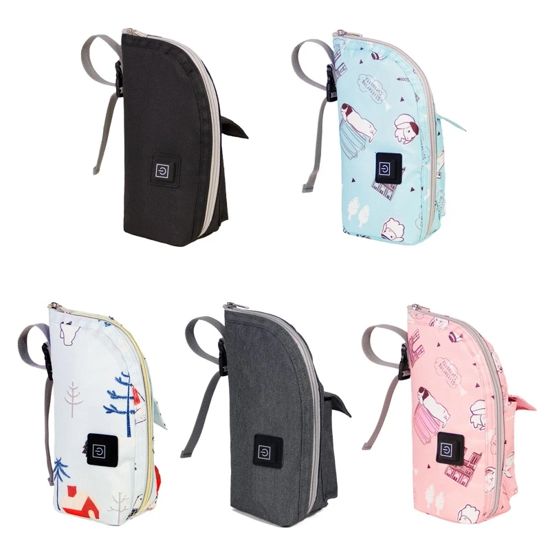 Bottle Warmer Milk Bottle Heater USB Baby Bottle Warmer Portable Travel Milk Warmer Infant Feeding Bottle Warm Cover Insulation Thermostat Warming Bag