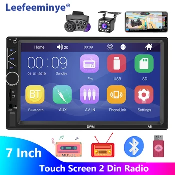 

7 inch Touch Screen 2 Din Car Radio Double Din Car Stereo with BT TF USB MP5 Player FM Rear View Camera Mirror Link Autoradio