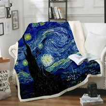 CLOOCL Throw Blanket Van Gogh Oil Painting Printed Weighted Blanket for Beds Adult Quilts Sofa Kids Girls Fashion Blankets