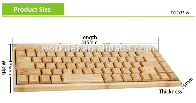101 стиль небольшой размер бамбуковая деревянная беспроводная клавиатура и мышь набор для рекламного подарка
