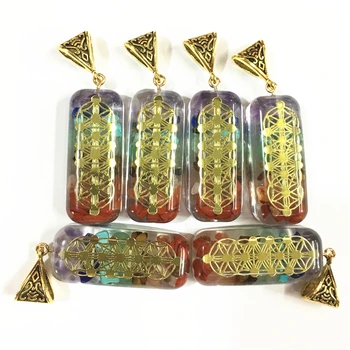 

Hot 10PCS Natural 7 Chakra Orgone Energy Healing Reiki Pendant Necklace for Women Chakra Stones Jewelry Necklace Dropshipping
