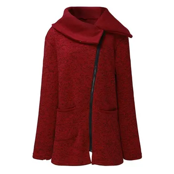 

FREE OSTRICH European and American autumn and winter new women's clothing plus sweater fashion side zipper jacket jacket