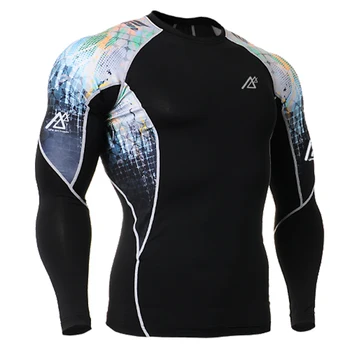 

Hot Sale Mens Cycling Compression Long Sleeves Clothes Bike Shirt Compression Base Layer Skin Tight