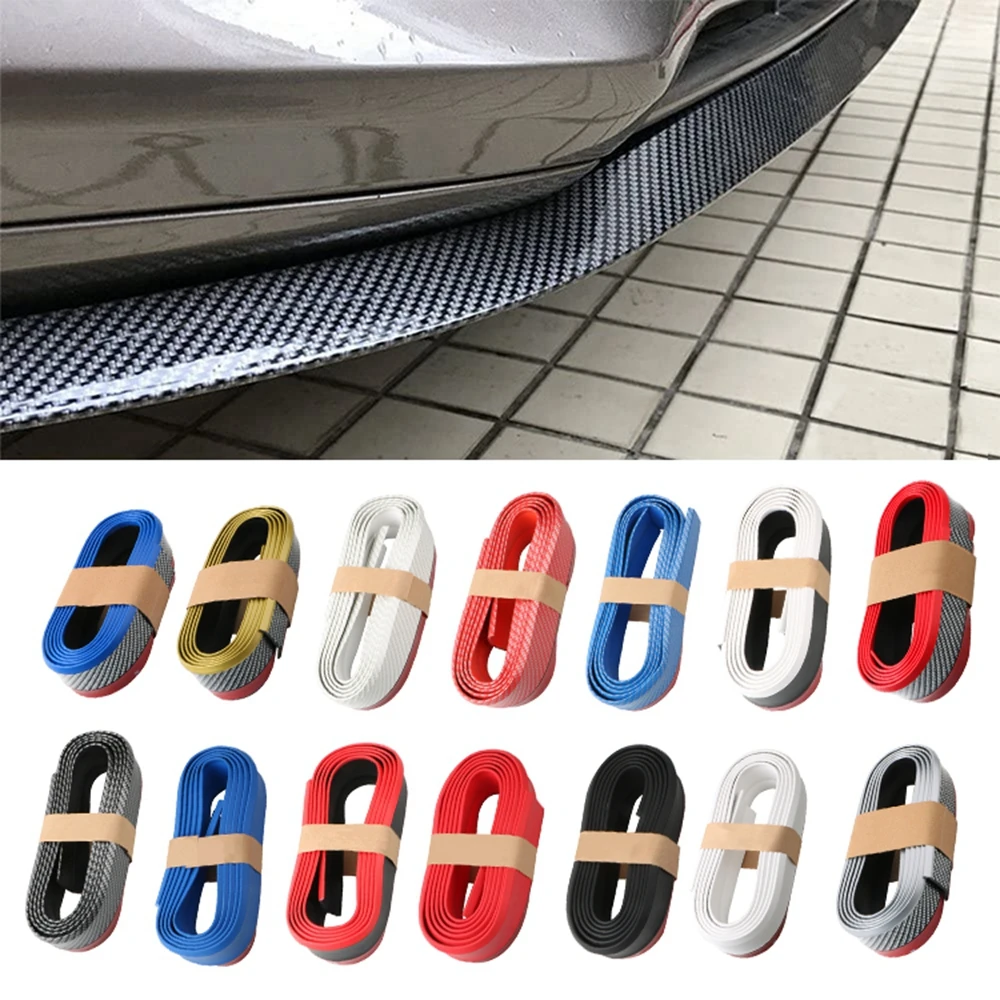 

New 2.5M Universal Car Front Bumper Protector Rubber Guard Car Protector Front Bumper Guards Lip Splitter Auto Bumper Exterior