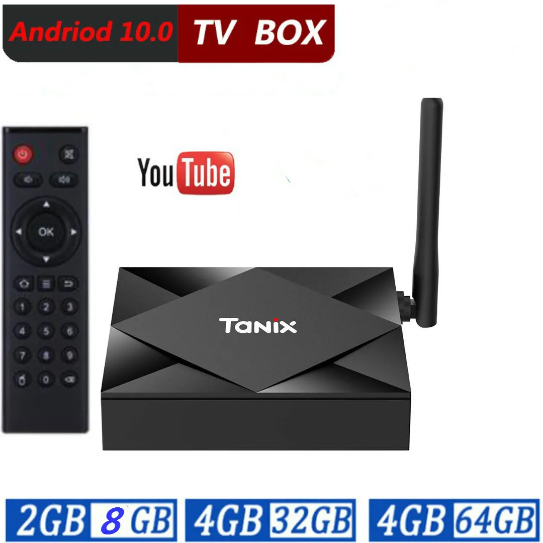 Android 10 0 ТВ Box Allwinner H616 Tanix TX6S Max 4 Гб Оперативная память 64 Встроенная QuadCore 6K