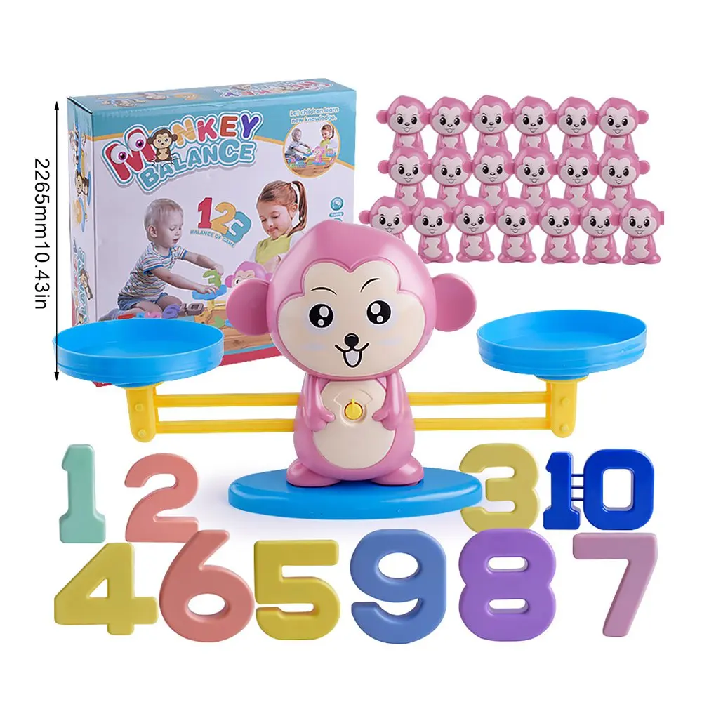 Обезьяна цифровые весы игрушка-калькулятор матч Игра настольная Игрушка раннего обучения баланс игры дети дополнение вычитание Математические Игрушки