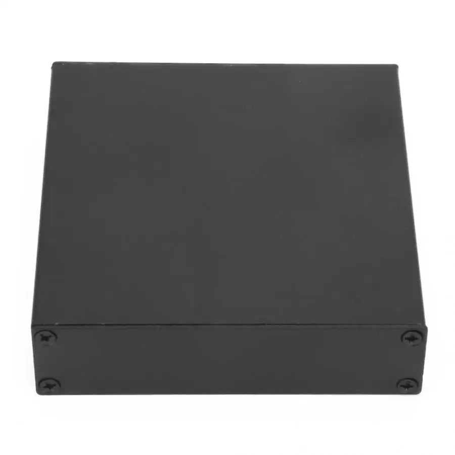 Матовый черный прессованный алюминиевый PCB для инструментов Коробка Чехол DIY электронная распределительная коробка для проводов 25x98x100 мм
