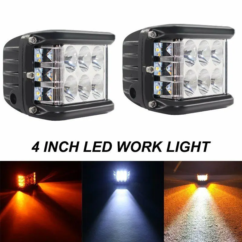 

1PC 45W 12LED Car Side Shooter LED Light Pods Red And White Light For Car Spot Bar Off road Lamp 4WD UTE ATV SUV Truck