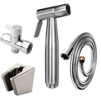

Stainless Steel Toilet Bidet Tap Jet Set Hand Held Shower Bathroom Sprayer Hygienic Shower Spray Gun Home Bathroom Bidet Faucet