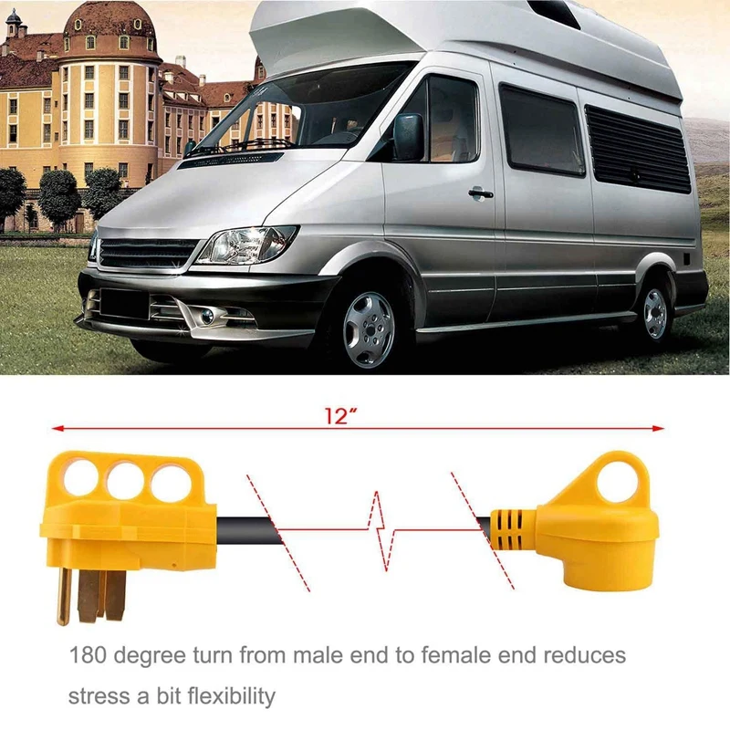 RV прицеп вилка 125 В/3750 Вт 50 Ампер(14-50 P) до 30 Ампер(TT-30R) адаптер медные провода папа-мама выход RV адаптер для прицепа