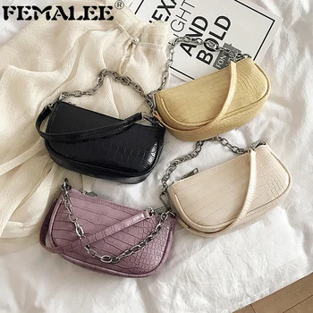 

Vintage Crocodile Pattern Bags For Women2020 Small Shoulder Purse Luxury Handbags Women Bags Designer Female Underarm Tote Bags