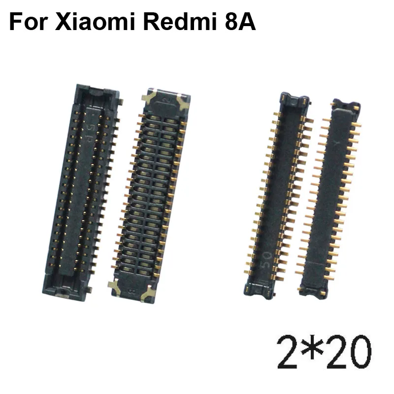 2 шт. FPC Разъем для Xiaomi Redmi 8A ЖК-экран на гибком кабеле материнской плате Xiao mi Redmi8A |