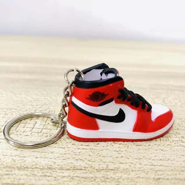 dropshipping aj1 offwhite Chicago sneaker keychain Air Jordan 1 3D ... دقيقة