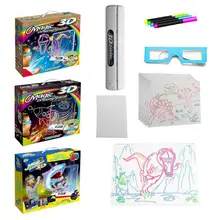 1 Набор, волшебная доска для рисования, 3D, динозавр, океан, доска для письма, креативное искусство, волшебная доска с ручкой, 3D очки, рождественский подарок для детей
