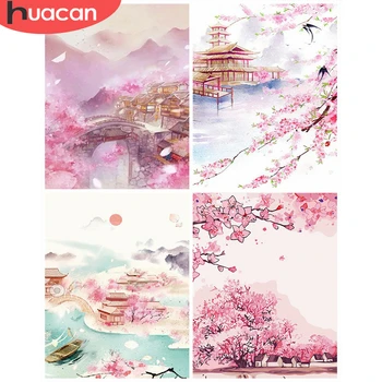 

HUACAN DIY Pictures By Number Flower Painting By Numbers Scenery Drawing On Canvas Hand Painted Paintings Art Gift Home Decor