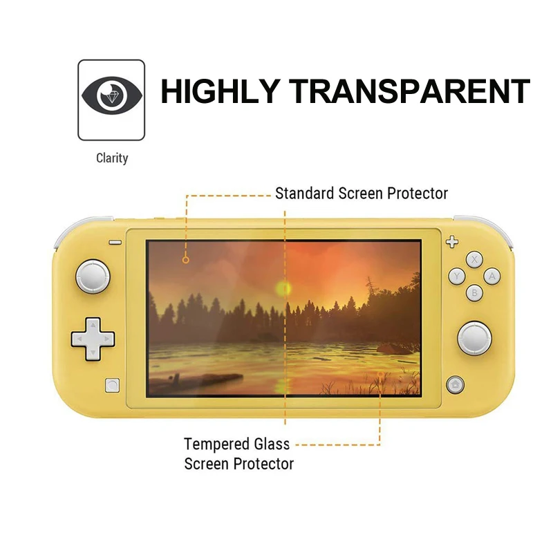 

Tempered for Nintend Switch Lite NS Glass Ultra Clear Full HD Screen Protective Film Surface Guard Console Protector Cover Skin