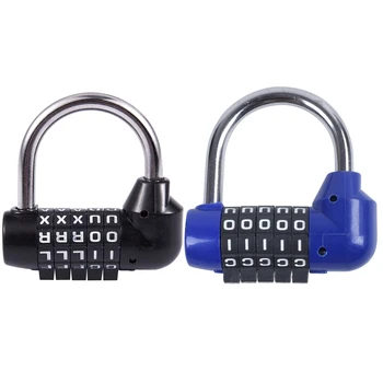 

2 Pcs 5 Letter Code Combination Suitcase Password Lock, Black & Blue