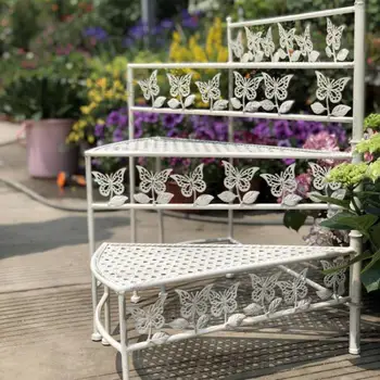 

Horticultural European-style Flower Rack With Three-storey Triangular Placement Rack, Folding Ladder Rack, Indoor Living Room