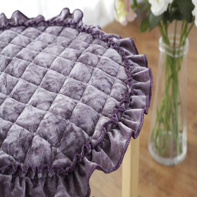 Anti-slip Fluffy Round Seat Cushions Comfortable Home Office Decor Chair Cushion Super Soft Winter Dinning Stool Cushion 5 Sizes