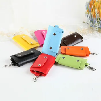 

Hot Sale PU Leather Housekeeper Holders Car Keychain Key Holder Bag Case Wallet Cover