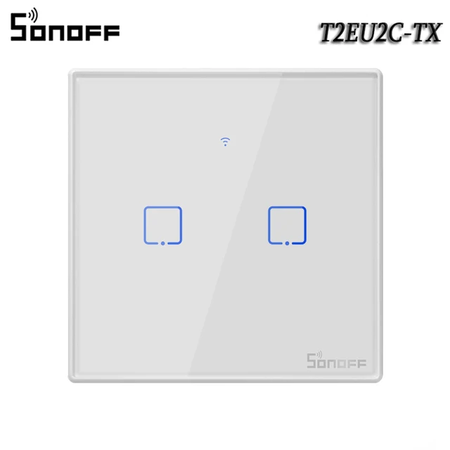 Sonoff T0 T1 T2 T3 For Alexa Google Home Smart Home WiFi RF 433Mhz Remote Control Wall Touch Panel Light Switch Panel Hot 