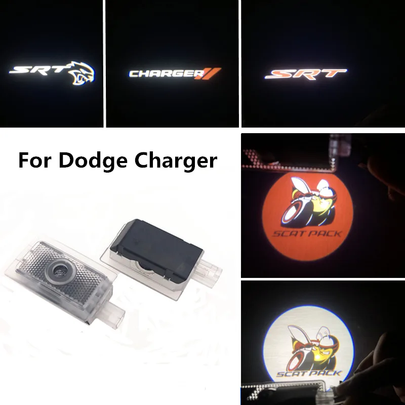 

2pcs For Dodge Charger 2006 - 2019 Magmun 2005 - 2008 Avenger 2008 - 2014 Led Car Door Logo Laser Projector Light Ghost Shadow