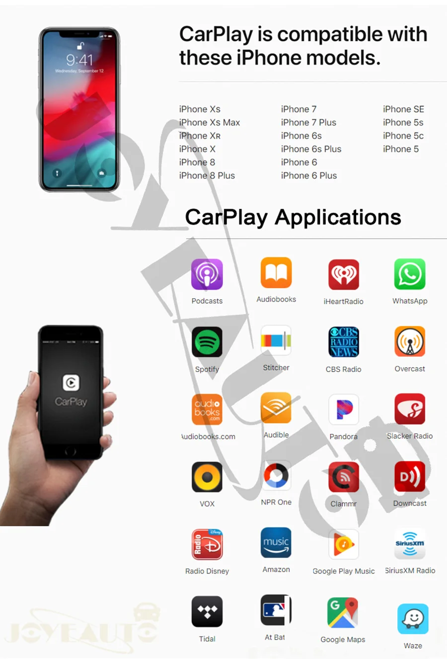 Perfect Joyeauto WIFI Wireless Apple Carplay Car Play for BMW CIC 1 3 5 6 7 Series E81 F60 E90 F07 Android Mirror Support Rear Front CM 3