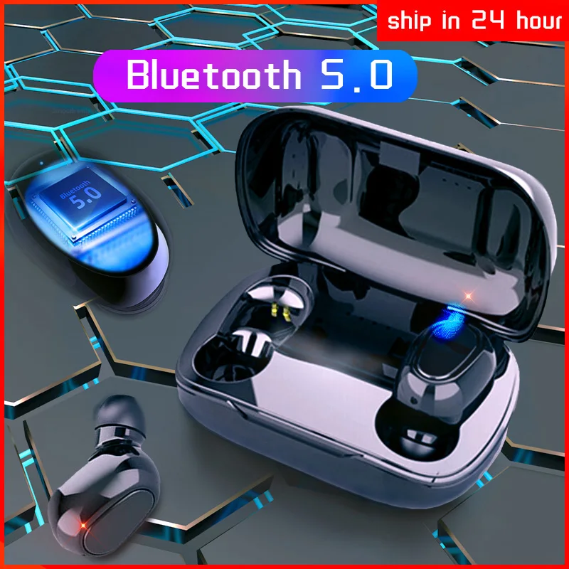 

Wireless Earphones Bluetooth Headphones TWS Touch Control With Microphone Sport Headset Noise Cancel Mini Earphone Headphone