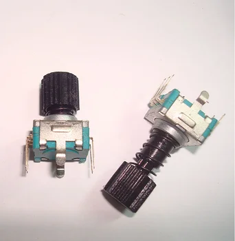 

5pcs/lot EC11 with spring rotary encoder with self-locking button switch 30-bit 15 pulse potentiometer 12 handle