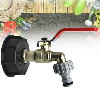 

IBC Faucet Tote Tank Drain Adapter Threaded Cap Garden Hose Connector 1/2 Inch Hose Faucet Replacement YU-Home