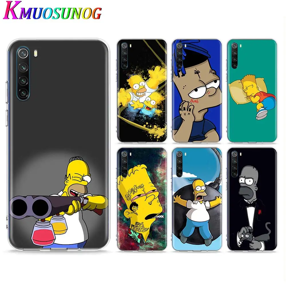 

Transparent Soft TPU Cover Anime The Simpsons For Xiaomi Redmi Note 9 9S Pro Max 8T 8 7 6 5 Pro 5A 4X Phone Case