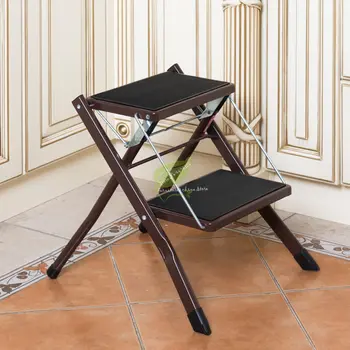 

Two Step Ladder Indoor Folding Ladder Ascending Ladder Stool Stair Pedal Multifunctional with Tool Tray Household