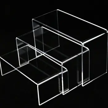

Hot Sale 3 Pcs Transparent Acrylic Display Stand Rack Jewelry Display Shelf Holder