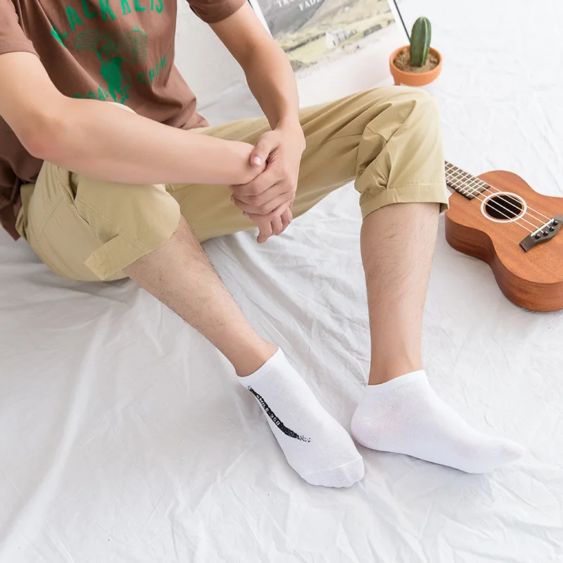 MEN'S Ankle Socks Coconut Men's Socks English Lettered Pure Cotton Socks Wholesale Men And Women Couples Cotton Hot Selling Sock