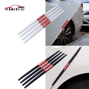 

4Pcs/Set Rubber Car Door Edge Sticker Anti-Scuff Front Rear Bumper Protection Strips Rearview Mirror Protector Cover Car Styling