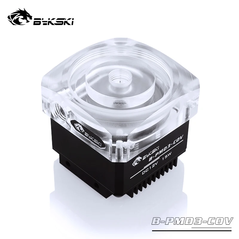 Bykski-bomba Ddc Elevador de Fluxo Máximo de 10w Metros 600l h Tamanho do Radiador 62*62*58 mm Suporta Combo Reservatório 5v Luz de Pinos Ventiladores e resfriadores - Imagem 2