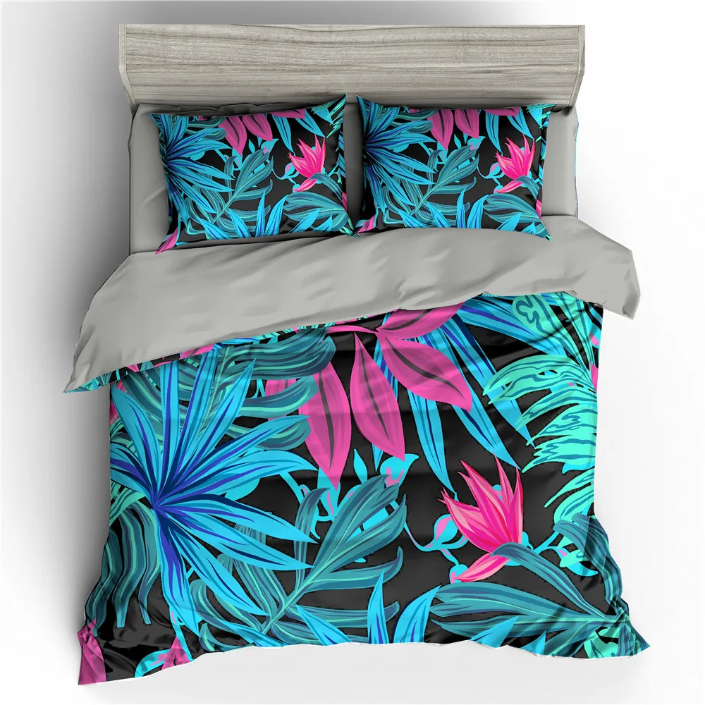 

Tree Leaves Pattern 3D Bedding Set Duvet Cover Set Bedclothes Queen Quilt Sets King Size Comforter Cover Bed Pillowcase Covers