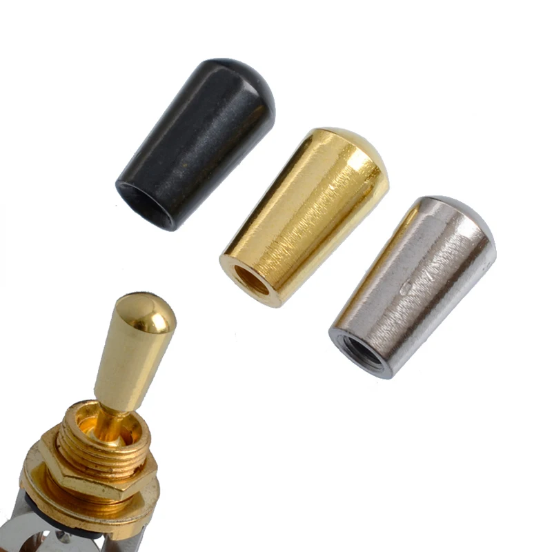 

100Pcs Pcs Internal thread 3.5mm metal Electric Guitar Toggle Switches Knobs Tip Cap Buttons