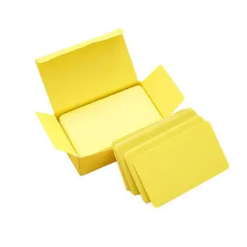 

100 memory cards Blank DIY graffiti word cards net Small memo pad blocks Memorandum note Blank word cards (yellow)