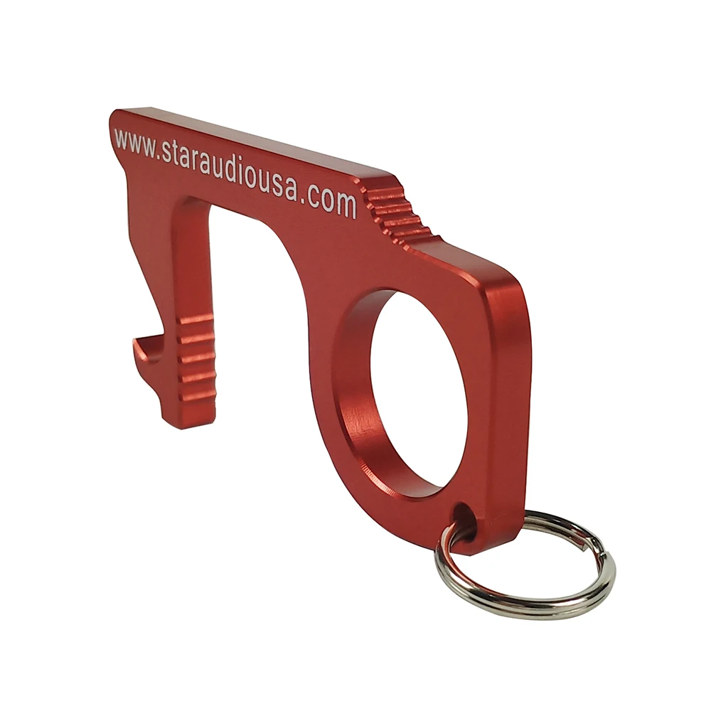 red touchless keychain